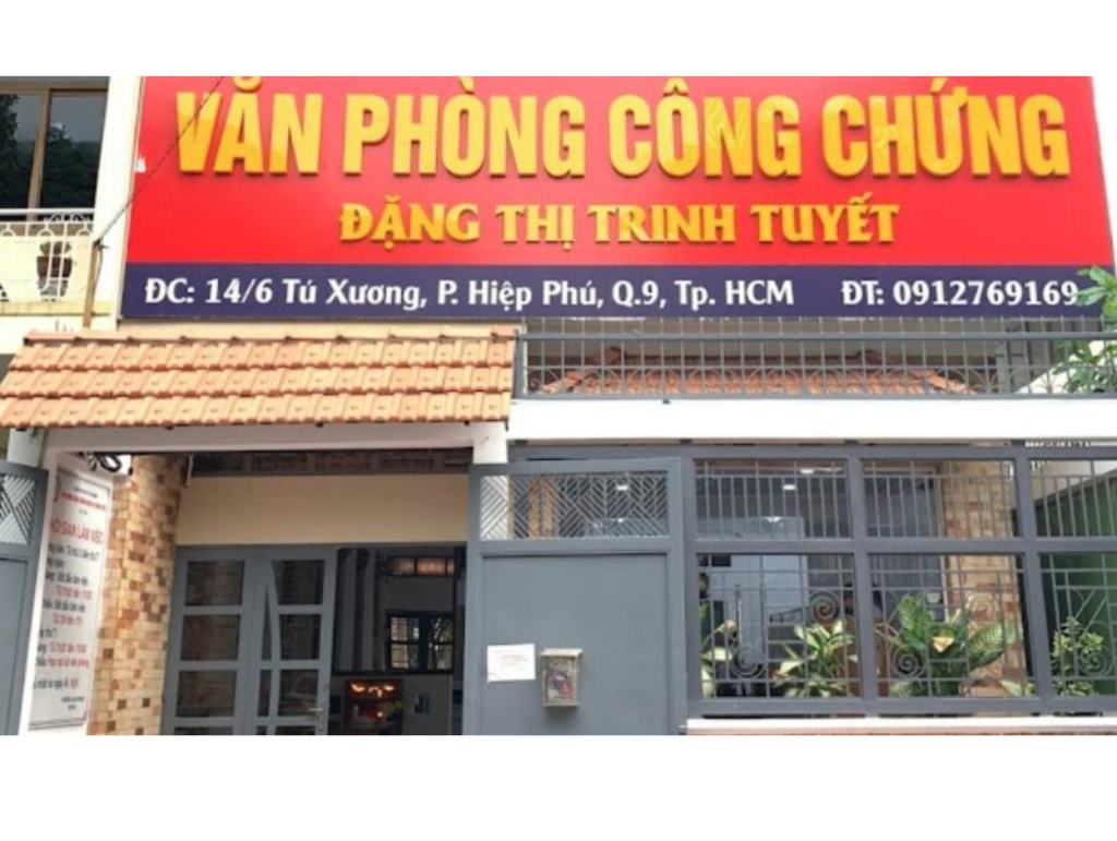 Danh sách Top 1 văn phòng công chứng tại TPHCM uy tín và chuyên nghiệp Văn phòng công chứng Đặng Thị Trinh Tuyết