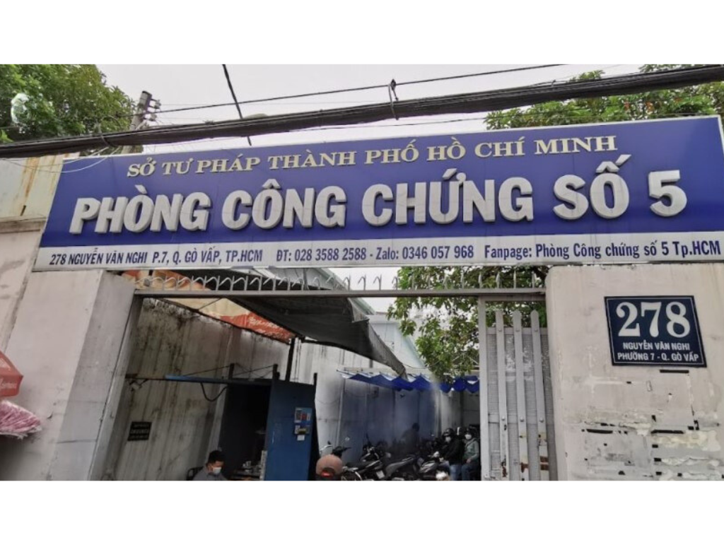 Danh sách Top 1 văn phòng công chứng tại TPHCM uy tín và chuyên nghiệp Phòng công chứng Số 5