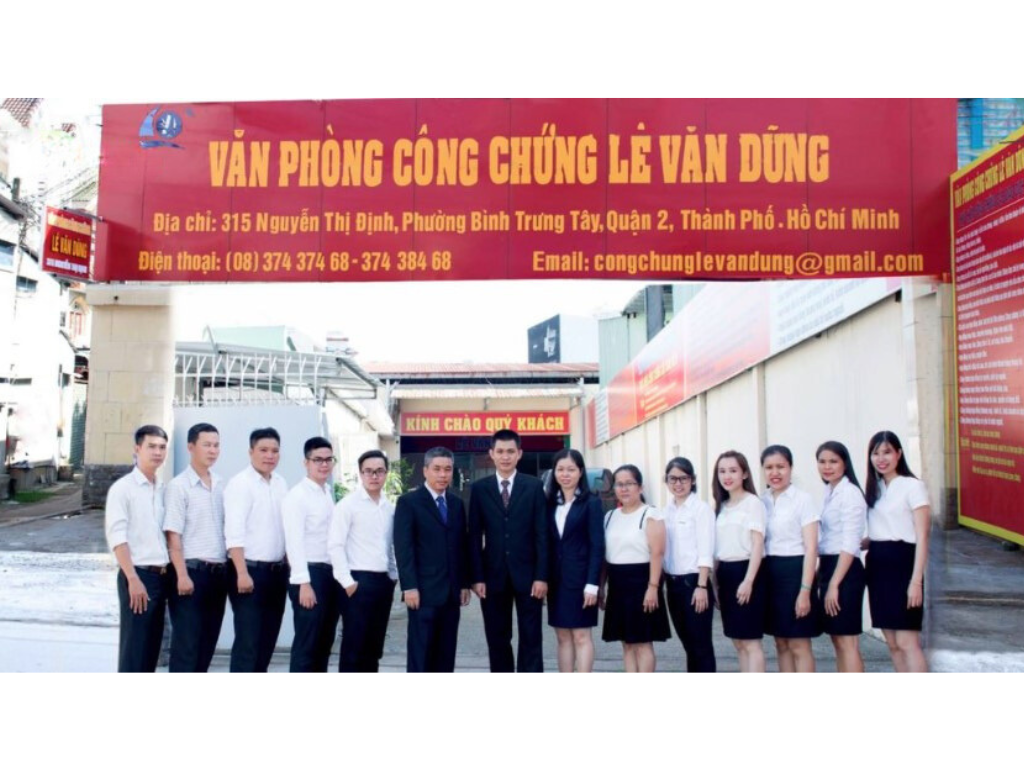 Danh sách Top 1 văn phòng công chứng tại TPHCM uy tín và chuyên nghiệp Văn phòng công chứng Lê Văn Dũng