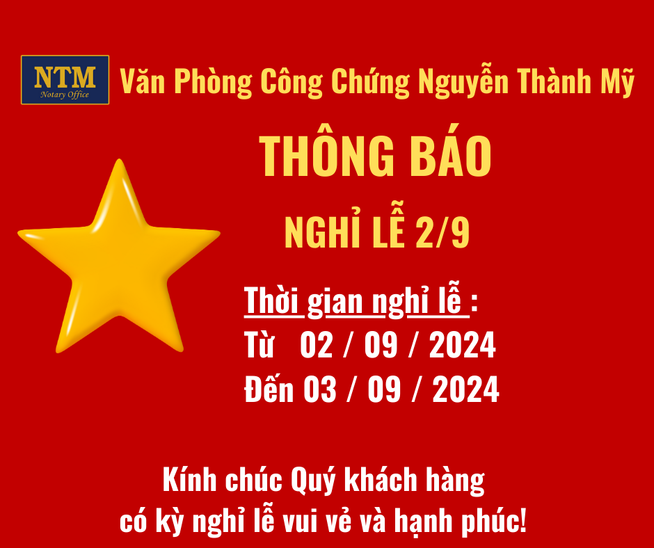Thông Báo Nghỉ Lễ Quốc Khánh 2/9 Thong Bao Nghi Le 2 9