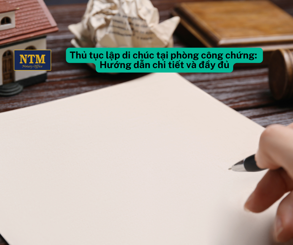 Thủ tục lập di chúc tại phòng công chứng: Hướng dẫn chi tiết Thủ tục lập di chúc tại phòng công chứng