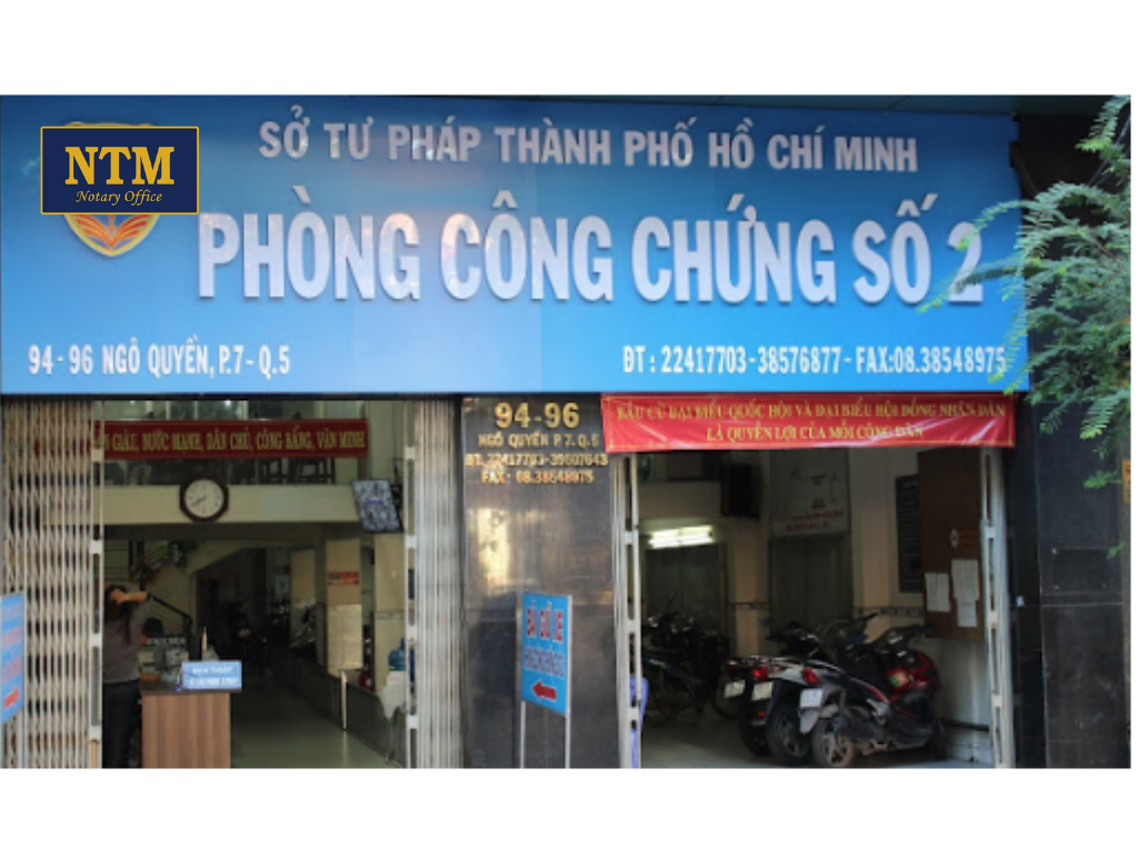 Top 4 văn phòng công chứng Quận 5 uy tín tại TPHCM Phòng công chứng số 2