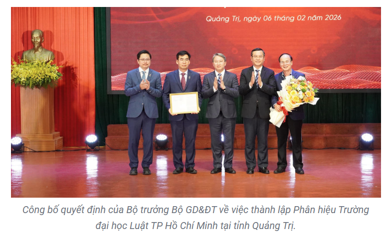 Thành lập Phân hiệu Đại học Luật TP.HCM tại Quảng Trị: Bước ngoặt đào tạo nhân lực pháp lý khu vực miền Trung Screenshot 2026 02 07 082659