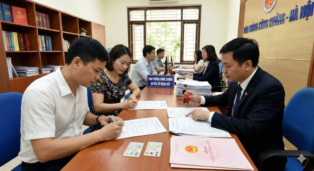 Thủ tục công chứng hợp đồng chuyển nhượng đất 2026 cong chung hop dong chuyen nhuong dat