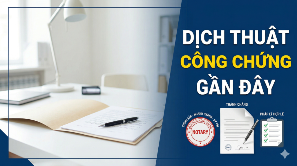 Dịch Thuật Công Chứng Gần Đây 2026 dịch thuật công chứng gần đây